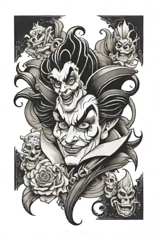 disney villain characters incorporated tattoo design idea