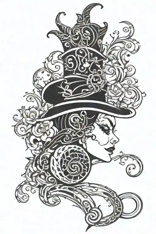 A Disney villain inspired tattoo featuring a musical twist tattoo design idea