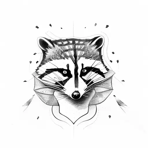 Tactical Racoon tattoo design idea