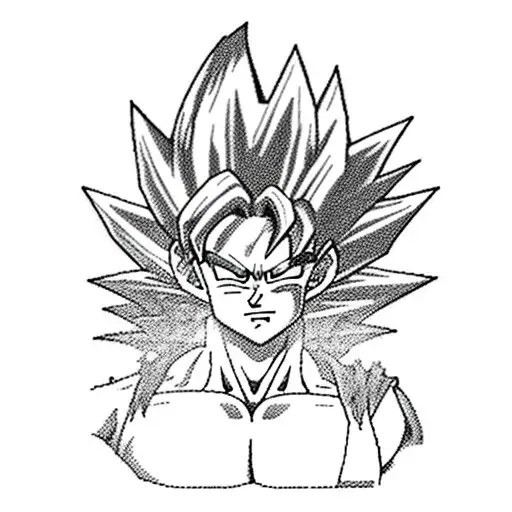 dragon ball Z goku ultra instinct color tattoo design idea