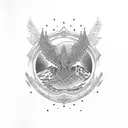 air force america mount shasta tattoo design idea