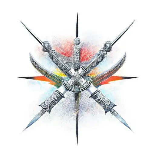 spinal sword with cross  tattoo design idea