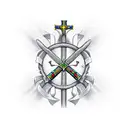 spinal sword with cross  tattoo design idea