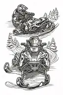 snowmobile design tattoo design idea
