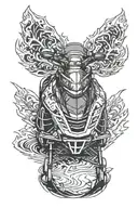 snowmobile design tattoo design idea