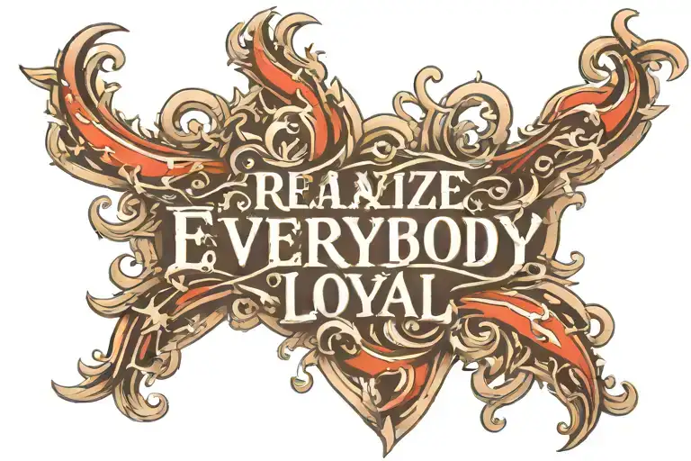 realize everybody aint loyal tattoo design idea