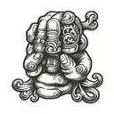 knuckle duster attached tattoo design idea