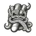 knuckle duster attached tattoo design idea