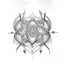It's a tattoo focused on a twin flame couple. Add Sacred geometry and Kundalini (Snakes). tattoo design idea
