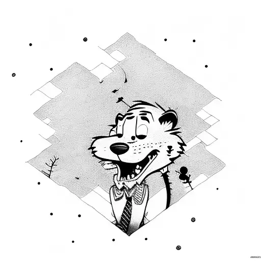 calvin and hobbes tattoo design idea