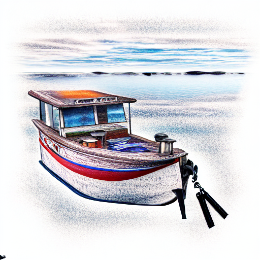 photo realistic boat tattoo design idea