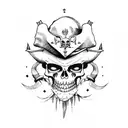 pirate ship tattoo design idea