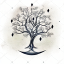 tree computer tattoo design idea