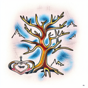 tree computer tattoo design idea