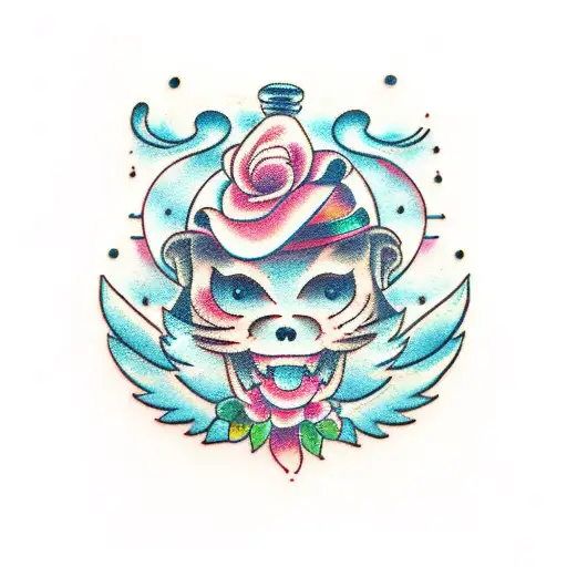 joy night melody tattoo design idea