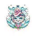 joy night melody tattoo design idea