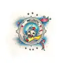 joy night melody tattoo design idea