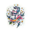 joy night melody tattoo design idea