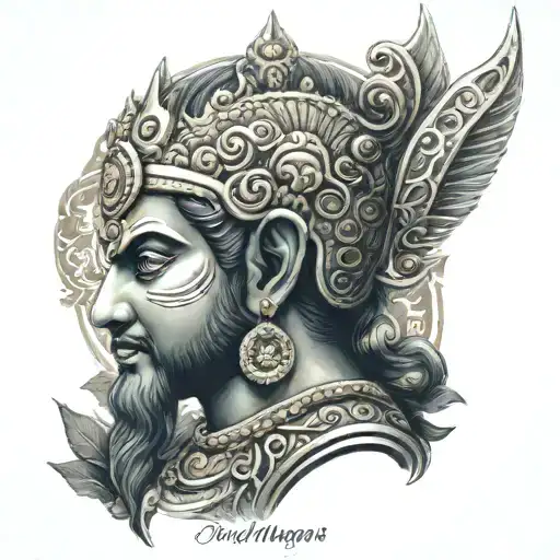 Lord Murugan's vel trident tattoo tattoo design idea