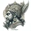 Lord Murugan's vel trident tattoo tattoo design idea