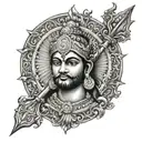Lord Murugan's vel trident tattoo tattoo design idea