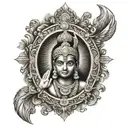 Lord Murugan's vel trident tattoo tattoo design idea