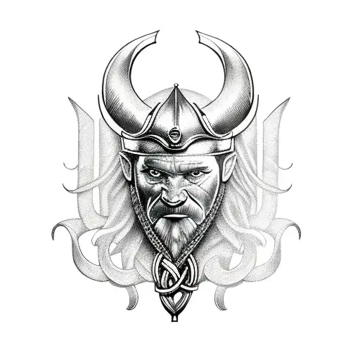 Vikings classic tattoos, Scandinavian mythology tattoo design idea