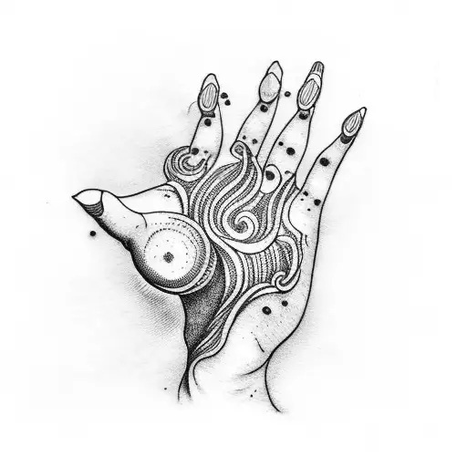 waveform to the hand tattoo design idea