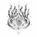 waveform to the hand tattoo design idea