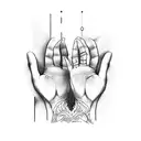 waveform to the hand tattoo design idea