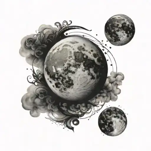 It should be noble and dark at the same time. A fading half moon with many blacked areas around it  tattoo design idea