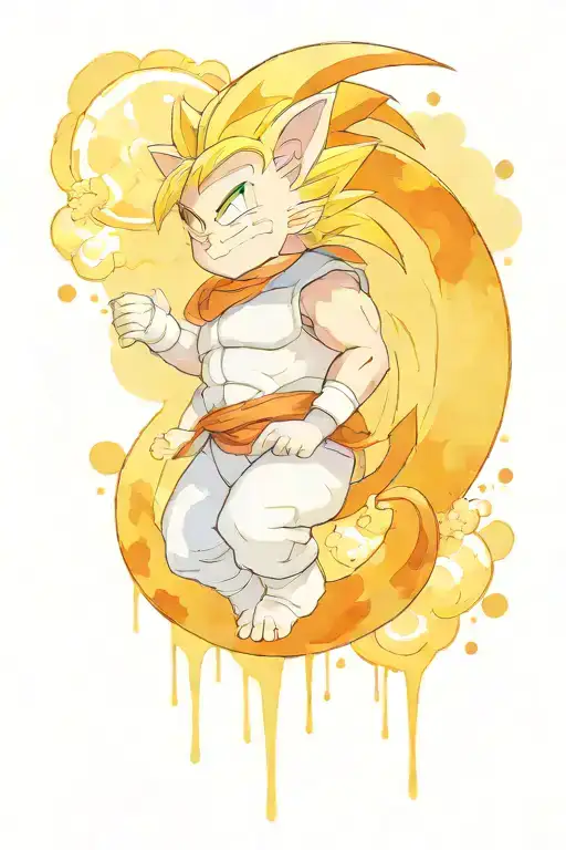 Goku on the nimbus cloud Speedy with the Pokemon Gengar tattoo design idea