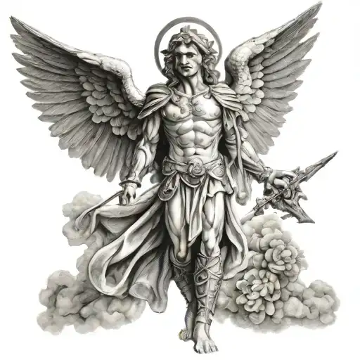 St. Michael archangel chiropractic tattoo design idea