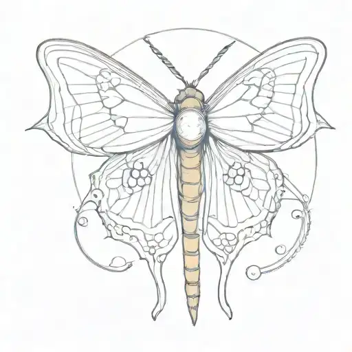lunar moth  tattoo design idea