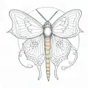 lunar moth  tattoo design idea
