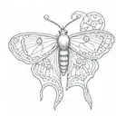 lunar moth  tattoo design idea