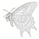 lunar moth  tattoo design idea