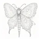 lunar moth  tattoo design idea