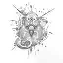 rocket tattoo design idea