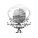 radio telescope tattoo design idea