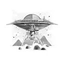 radio telescope tattoo design idea