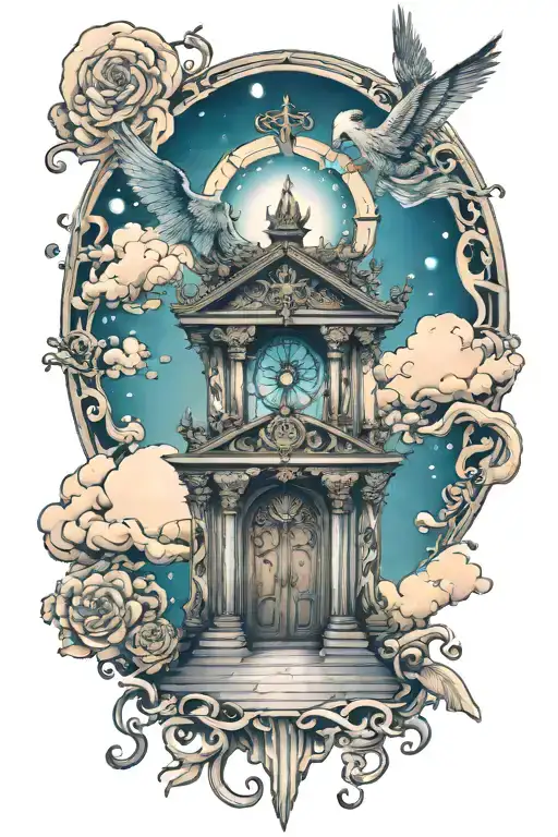 gate of heaven tattoo design idea