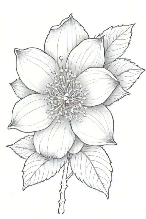 hellebore minimalist tattoo design tattoo design idea