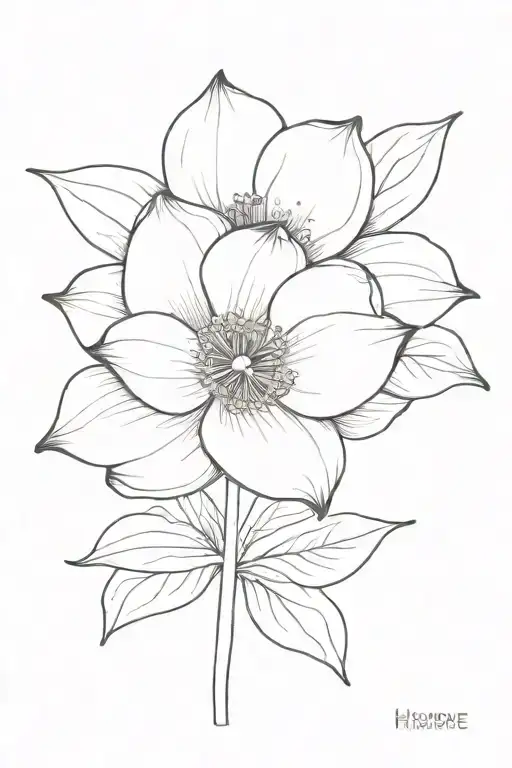 hellebore minimalist tattoo design tattoo design idea