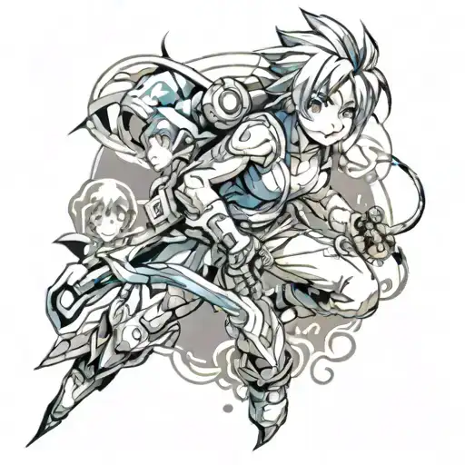 video game theme for forearm sleeve tattoo design idea