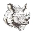 Rhino tattoo design idea