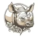 Rhino tattoo design idea