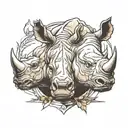Rhino tattoo design idea