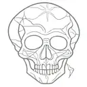 simple skull tattoo design idea