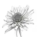 Bouquet of chrysanthemum daffodil and aster tattoo design idea